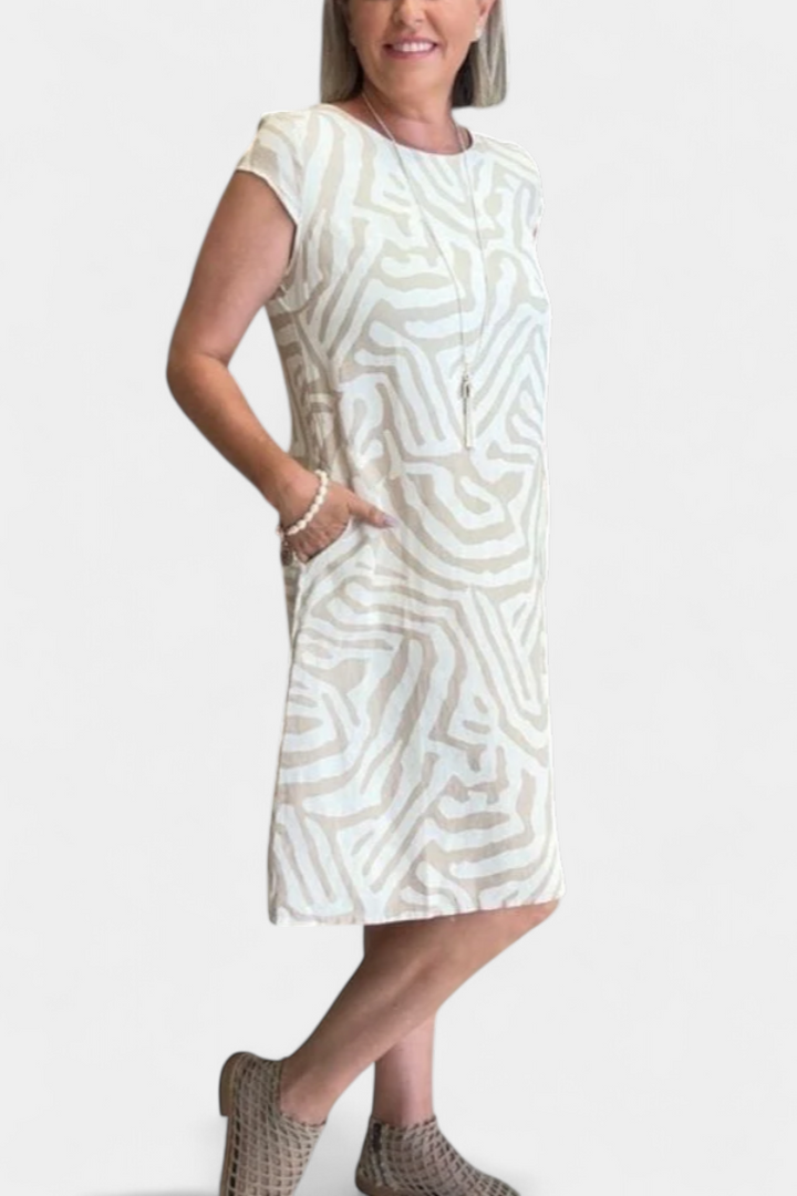 Nola Vestido con Manga Acampanada y Corte en A